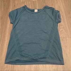 Athleta Teal Striped Tee
